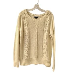 Women’s American Eagle Outfitters Cable Knit Cream Sweater - Size L - Very Nice